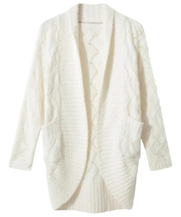 Joe Browns Knitwear and Cardigans Women Sloe Joes Soft Slouchy Cardigan White Joe Browns Knitwear and Cardigans Women Sloe Joes Soft Slouchy Cardigan White