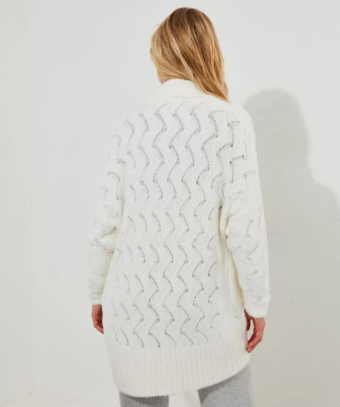 Joe Browns Knitwear and Cardigans Women Sloe Joes Soft Slouchy Cardigan White Joe Browns Knitwear and Cardigans Women Sloe Joes Soft Slouchy Cardigan White