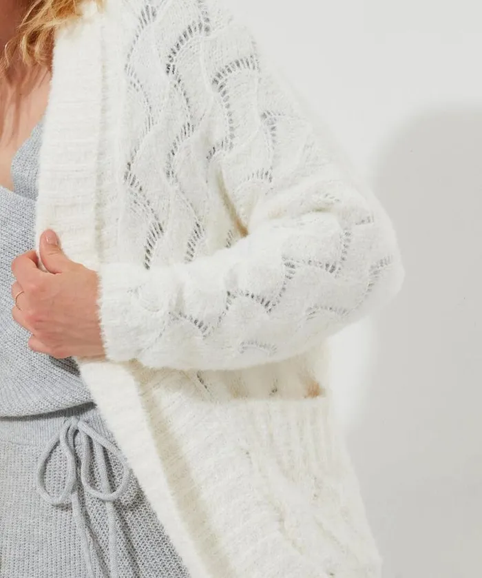 Joe Browns Knitwear and Cardigans Women Sloe Joes Soft Slouchy Cardigan White Joe Browns Knitwear and Cardigans Women Sloe Joes Soft Slouchy Cardigan White