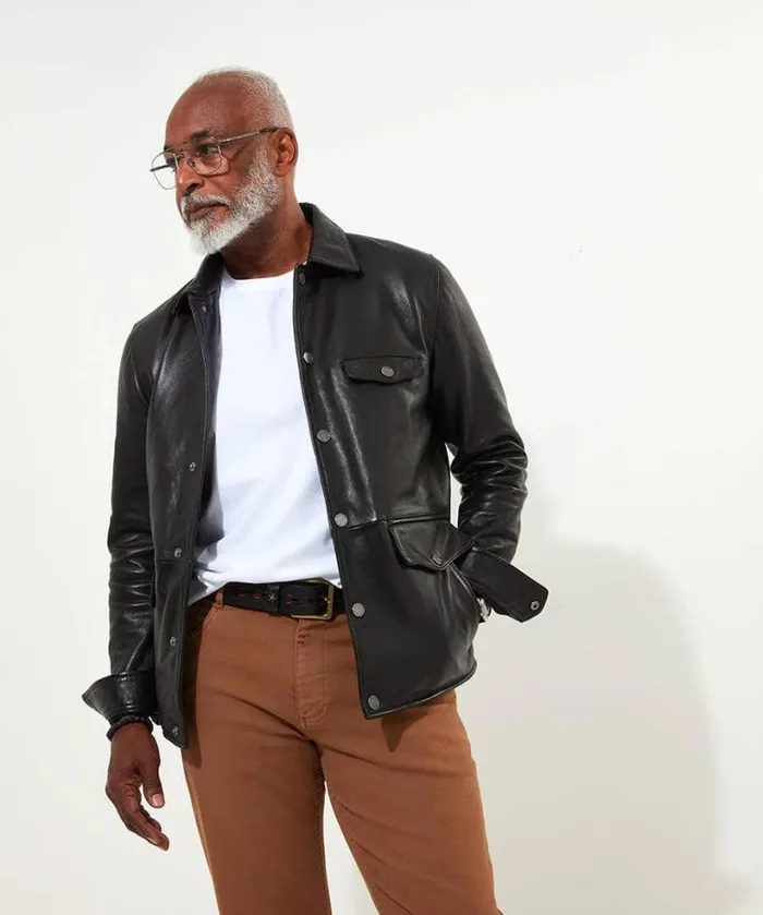 Joe Browns Leather Jackets Men Style It Out Leather Jacket Black