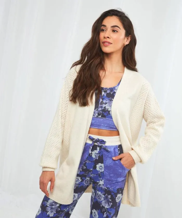 Joe Browns Loungewear and Pyjamas Women Slouch Cardigan Cream Joe Browns Loungewear and Pyjamas Women Slouch Cardigan Cream