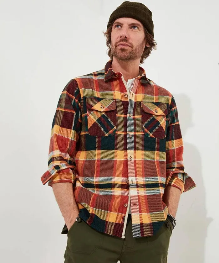 Joe Browns Shirts Men Ready For Action Check Shirt Orange