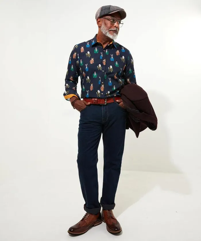 Joe Browns Shirts Men Suited Up Shirt Navy Joe Browns Shirts Men Suited Up Shirt Navy