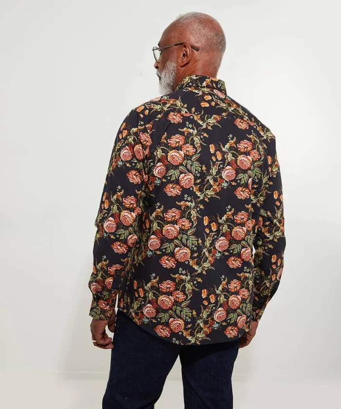 Joe Browns Shirts Men Tapestry Floral Shirt Black Joe Browns Shirts Men Tapestry Floral Shirt Black