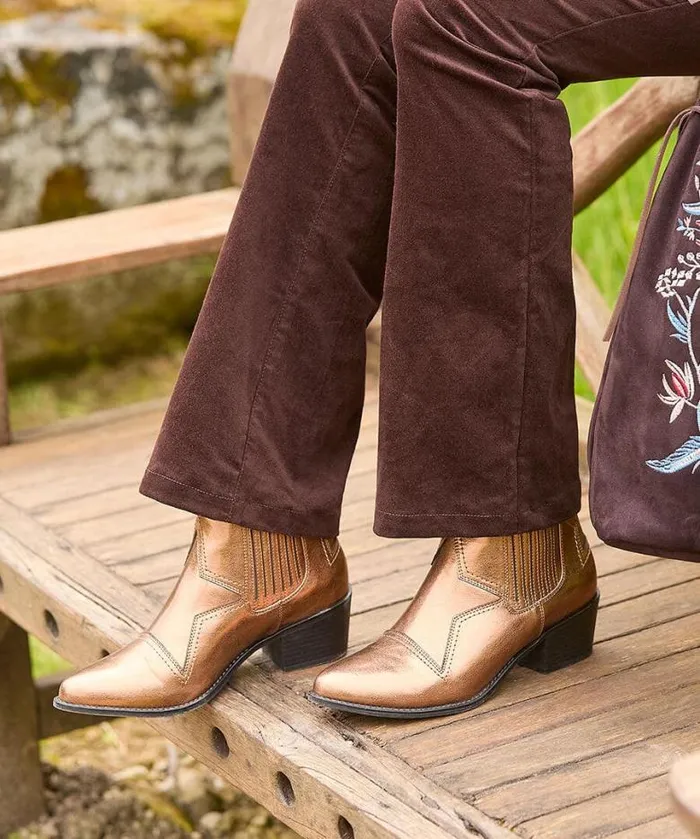 Joe Browns Shoes Sandals and Boots Women Star Gazer Western Boots Bronze Joe Browns Shoes Sandals and Boots Women Star Gazer Western Boots Bronze