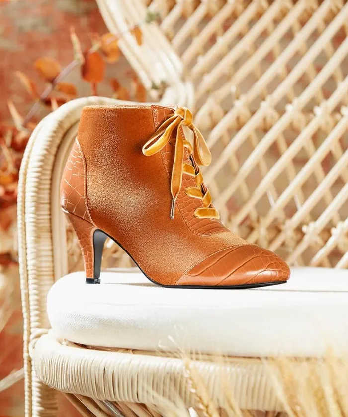 Joe Browns Shoes Sandals and Boots Women Sweet Song Velvet Bootees Caramel