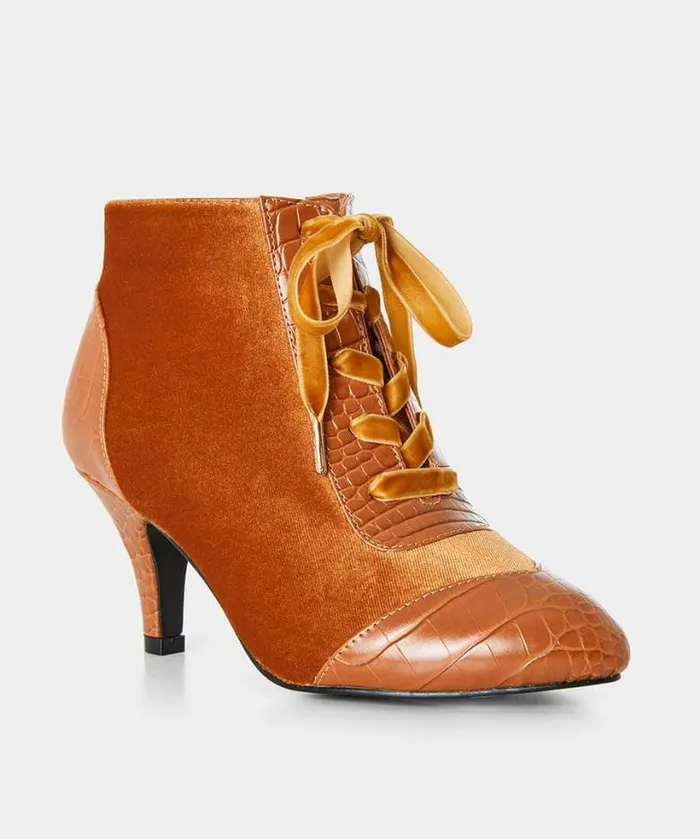 Joe Browns Shoes Sandals and Boots Women Sweet Song Velvet Bootees Caramel Joe Browns Shoes Sandals and Boots Women Sweet Song Velvet Bootees Caramel
