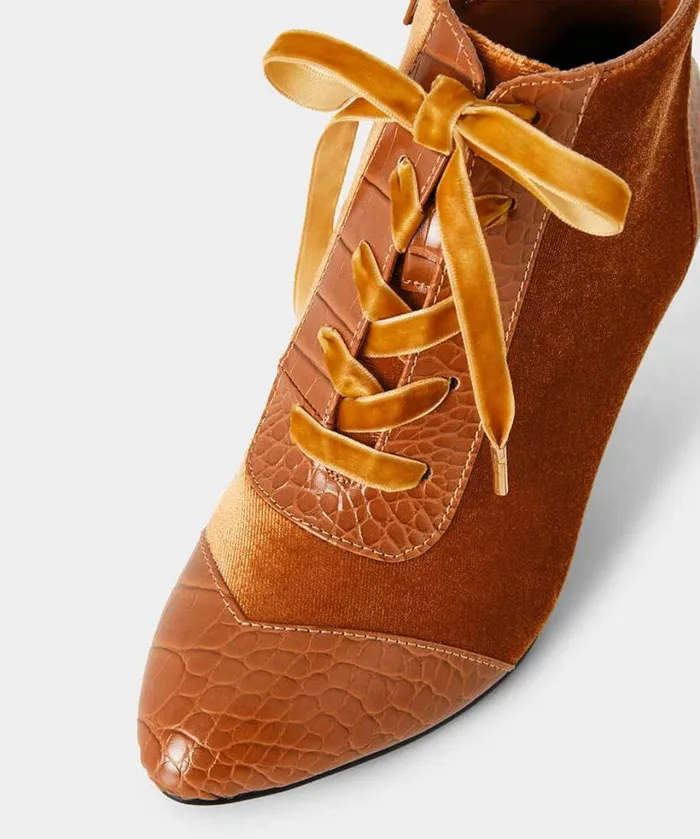 Joe Browns Shoes Sandals and Boots Women Sweet Song Velvet Bootees Caramel Joe Browns Shoes Sandals and Boots Women Sweet Song Velvet Bootees Caramel