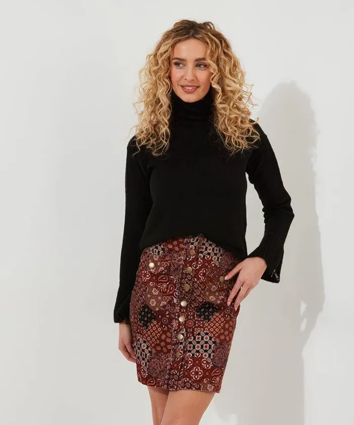Joe Browns Skirts Women Perfect Patchwork Skirt Brown