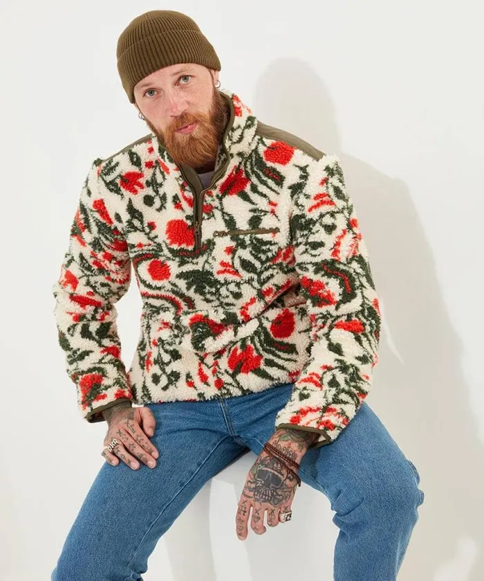 Joe Browns TShirts and Tops Men Fabulous Floral Fleece Cream Joe Browns TShirts and Tops Men Fabulous Floral Fleece Cream