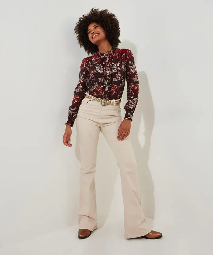 Joe Browns Tops Tunics and Blouses Women Prettiest Floral Blouse And Cami Aubergine Joe Browns Tops Tunics and Blouses Women Prettiest Floral Blouse And Cami Aubergine