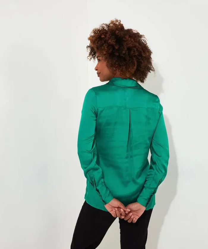 Joe Browns Tops Tunics and Blouses Women Stunning Satin Blouse Green Joe Browns Tops Tunics and Blouses Women Stunning Satin Blouse Green