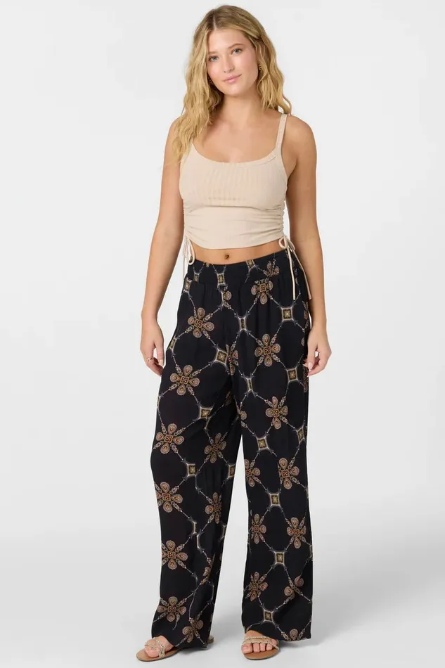 JONIE GRID TILE BEACH PANTS Black Women O039NEILL Clothing