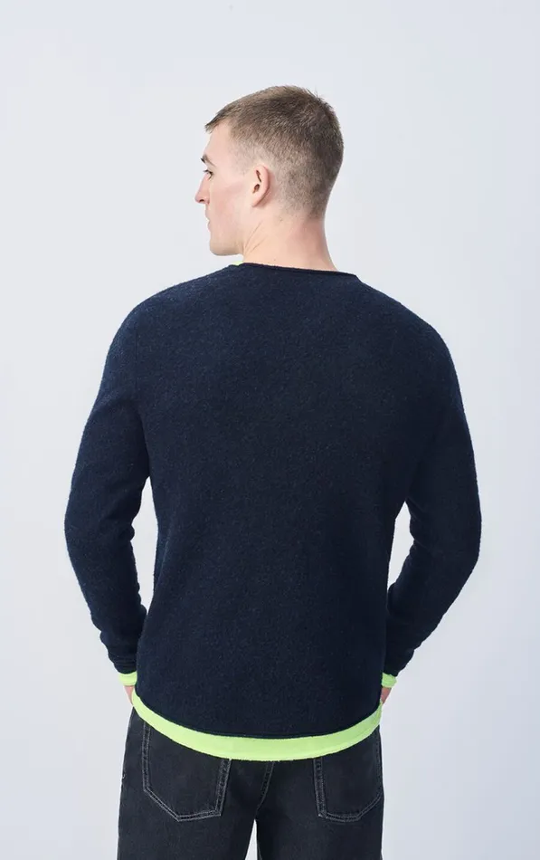 Jumper Ducksbay Navy Melange Black Men American Vintage Jumpers and Cardigans