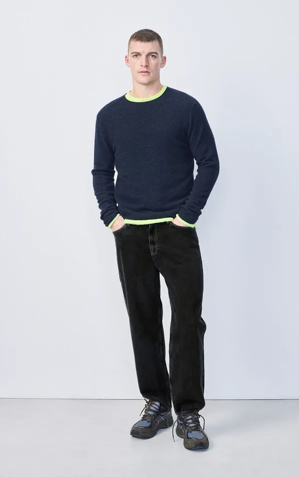 Jumper Ducksbay Navy Melange Black Men American Vintage Jumpers and Cardigans