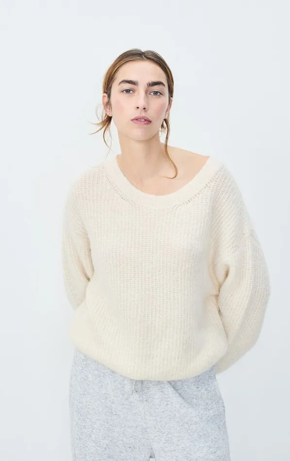 Jumper East Melange Pearl Women American Vintage Jumpers and Cardigans