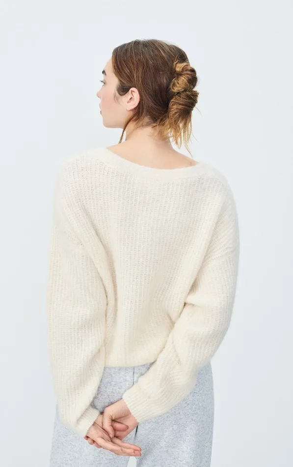 Jumper East Melange Pearl Women American Vintage Jumpers and Cardigans Jumper East Melange Pearl Women American Vintage Jumpers and Cardigans