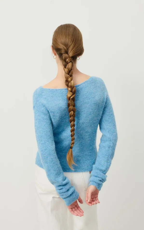 Jumper East Melange Sky Women American Vintage Jumpers and Cardigans Jumper East Melange Sky Women American Vintage Jumpers and Cardigans