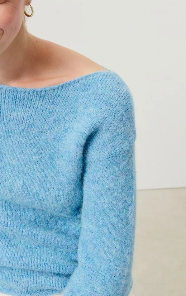 Jumper East Melange Sky Women American Vintage Jumpers and Cardigans Jumper East Melange Sky Women American Vintage Jumpers and Cardigans