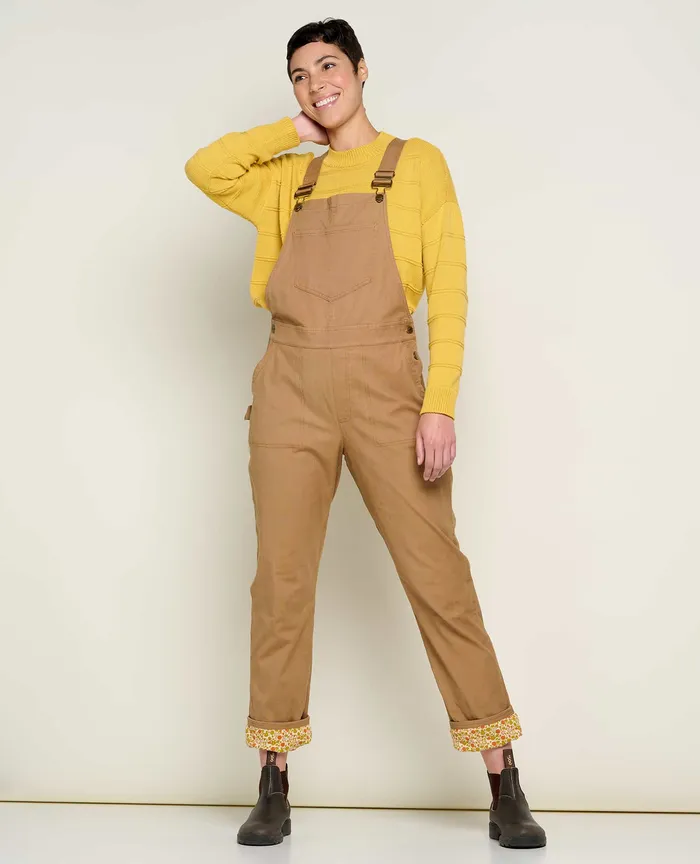 Jumpsuits and Overalls Women8217s Bramble Flannel Lined Overall Tabac II ToadandCo