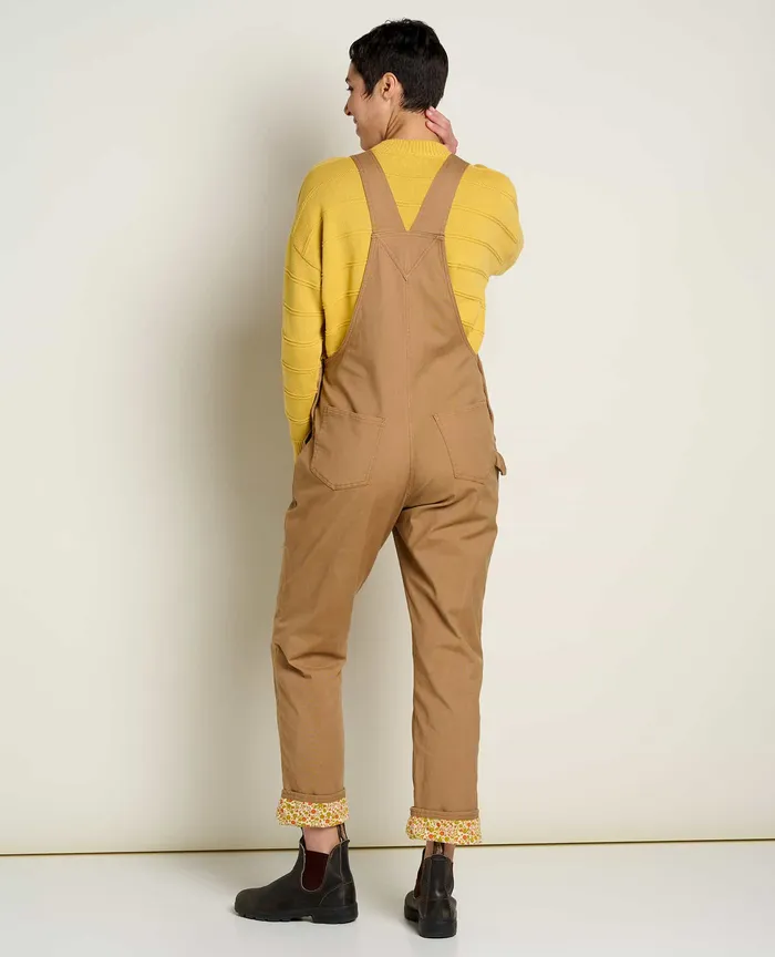 Jumpsuits and Overalls Women8217s Bramble Flannel Lined Overall Tabac II ToadandCo