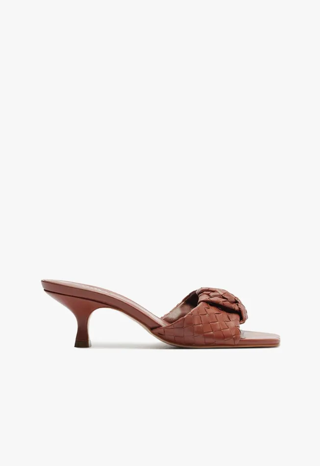 Kareena Knot Mule Sandal Brown Women Schutz Shoes Mules