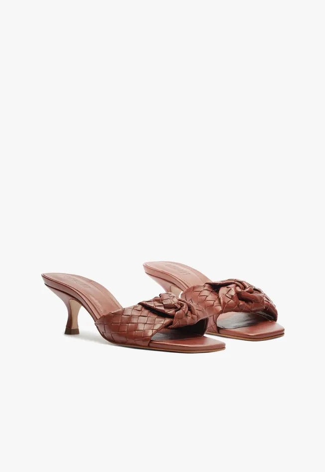 Kareena Knot Mule Sandal Brown Women Schutz Shoes Mules