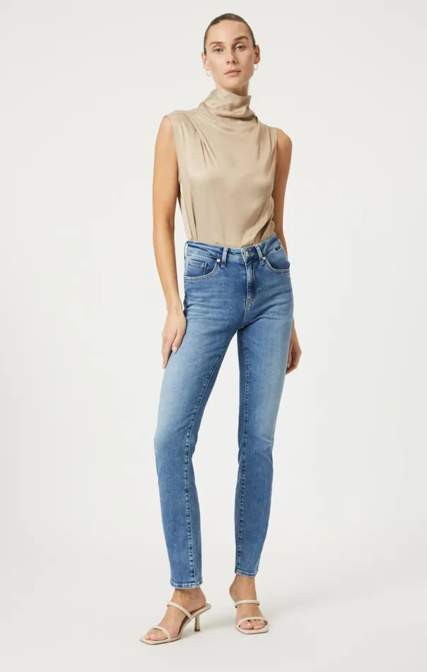 Kendra Straight Leg In Mid Brushed Feather Blue Women Mavi Jeans Denim Kendra Straight Leg In Mid Brushed Feather Blue Women Mavi Jeans Denim