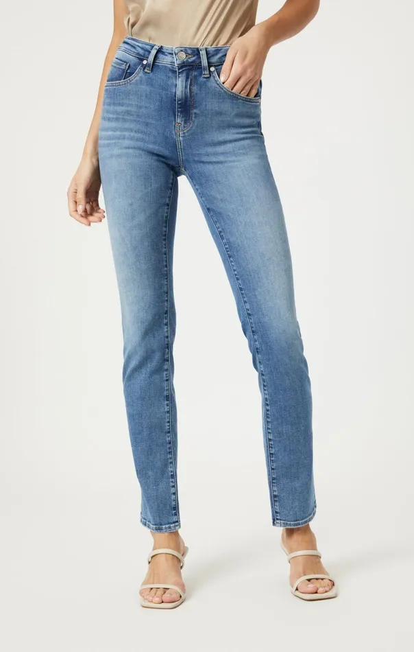Kendra Straight Leg In Mid Brushed Feather Blue Women Mavi Jeans Denim Kendra Straight Leg In Mid Brushed Feather Blue Women Mavi Jeans Denim