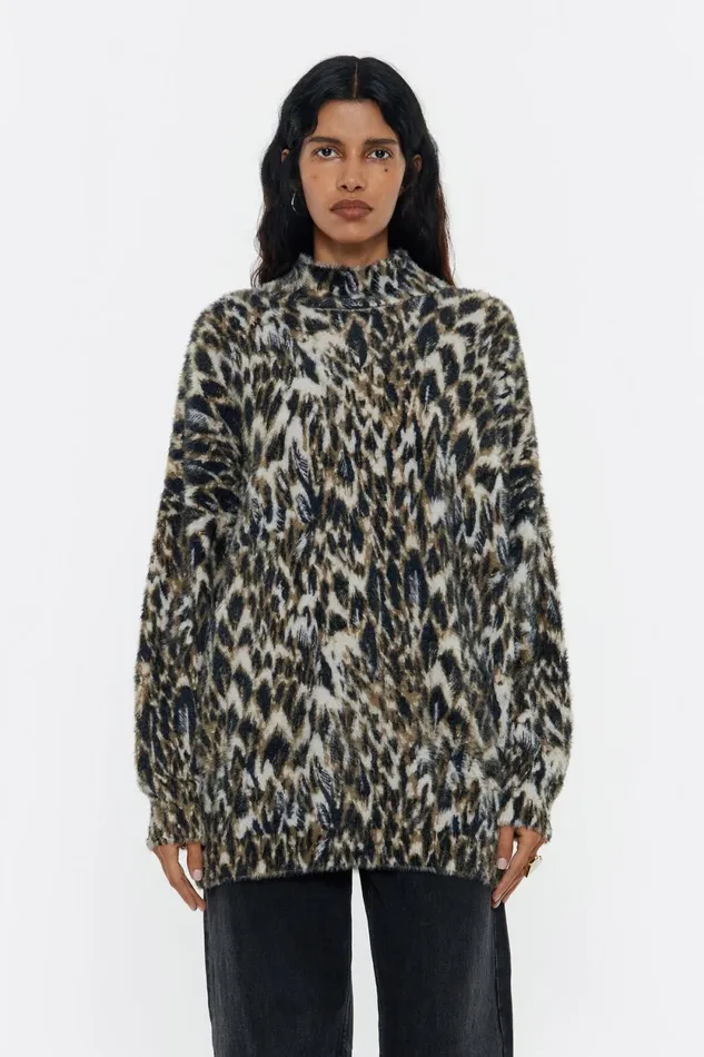 Khaki Plumancha Fur Sweater Plumancha Khaki Women Bimba Y Lola Total Look Khaki Plumancha Fur Sweater Plumancha Khaki Women Bimba Y Lola Total Look