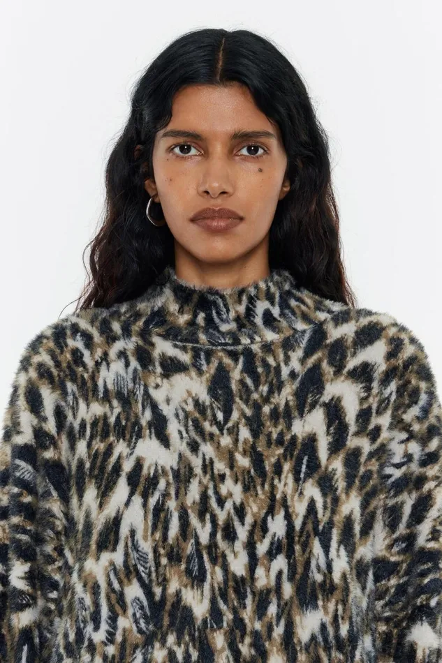 Khaki Plumancha Fur Sweater Plumancha Khaki Women Bimba Y Lola Total Look Khaki Plumancha Fur Sweater Plumancha Khaki Women Bimba Y Lola Total Look