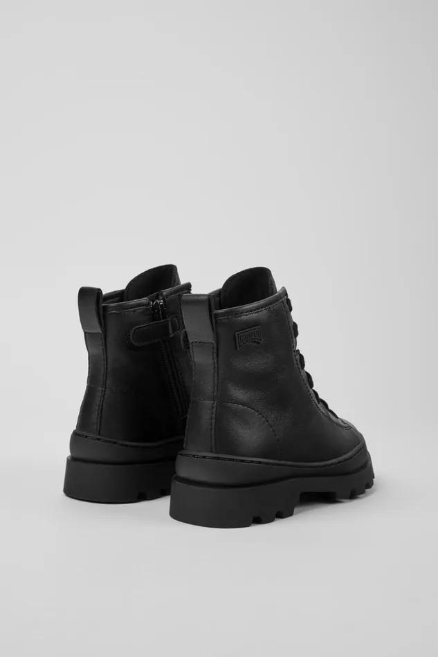 Kids Brutus Black Leather Ankle Boots For Kids Camper Boots Kids Brutus Black Leather Ankle Boots For Kids Camper Boots