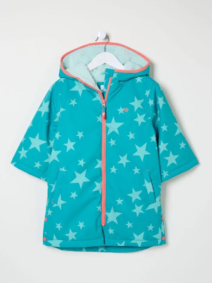 Kids Coats and Jackets Fat Face Blue Waterproof Changing Robe