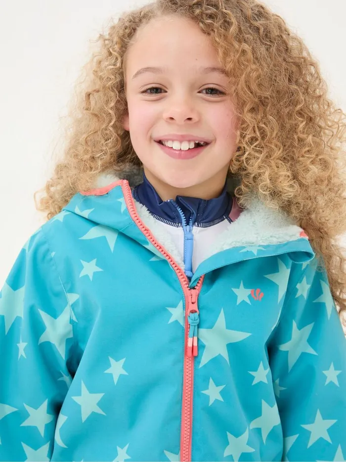 Kids Coats and Jackets Fat Face Blue Waterproof Changing Robe