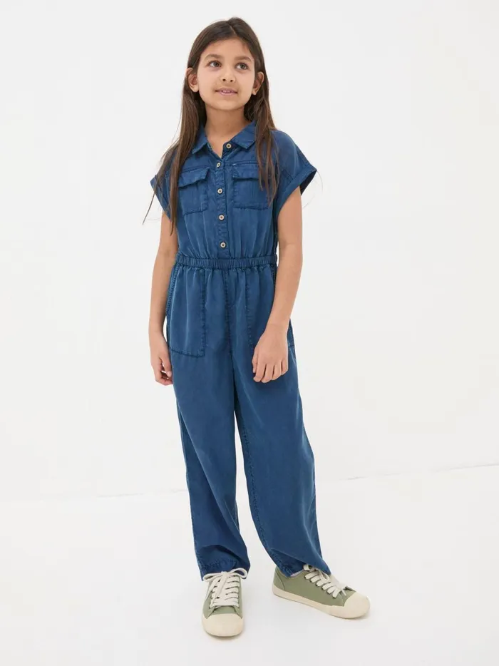 Kids Jumpsuits and Playsuits Fat Face Indigo Blue Jumpsuit