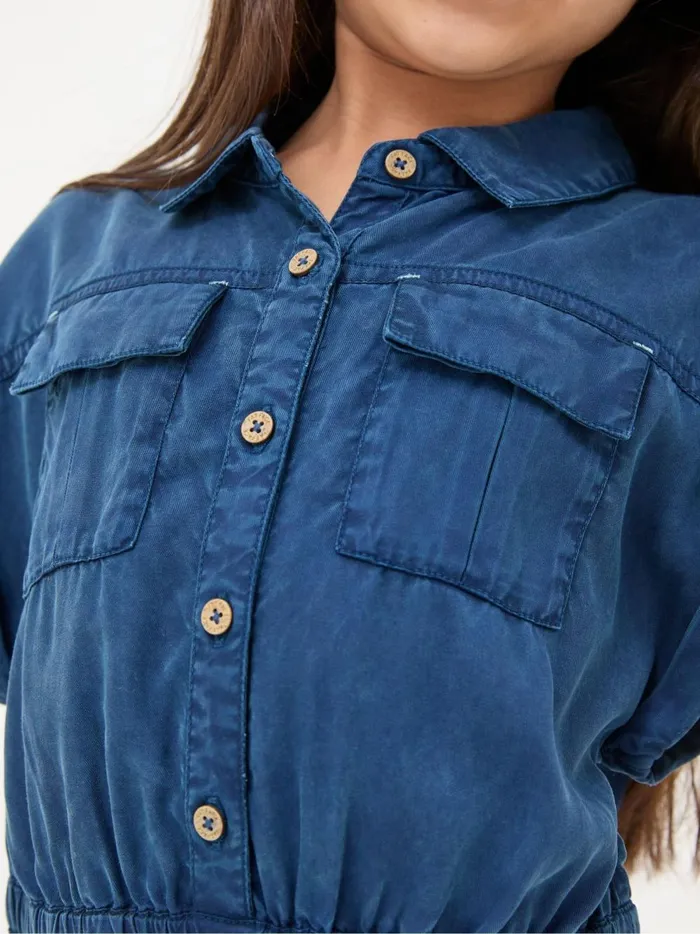 Kids Jumpsuits and Playsuits Fat Face Indigo Blue Jumpsuit