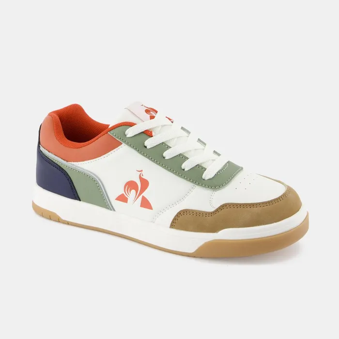 Kids Le Coq Sportif Teenager CHAUSSURES ADO Shoes LCS COURT BREAKER GS Kids Optical Whiteorange
