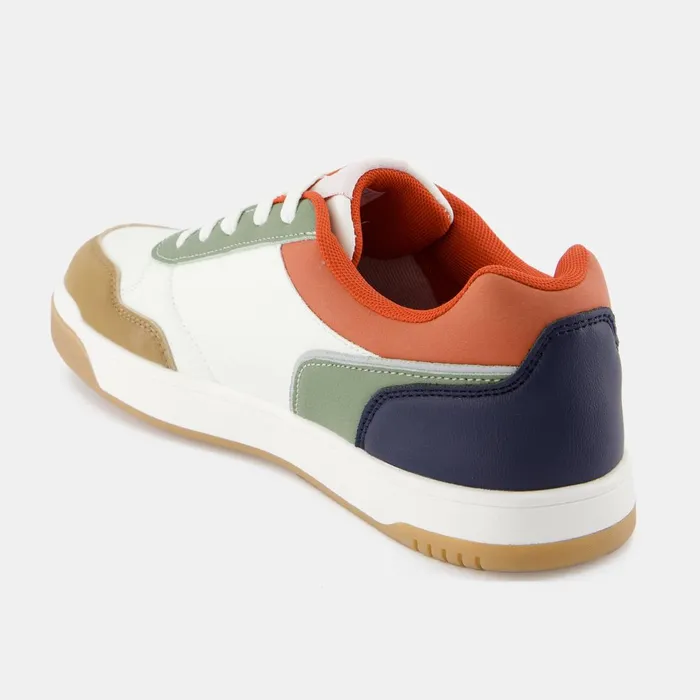 Kids Le Coq Sportif Teenager CHAUSSURES ADO Shoes LCS COURT BREAKER GS Kids Optical Whiteorange