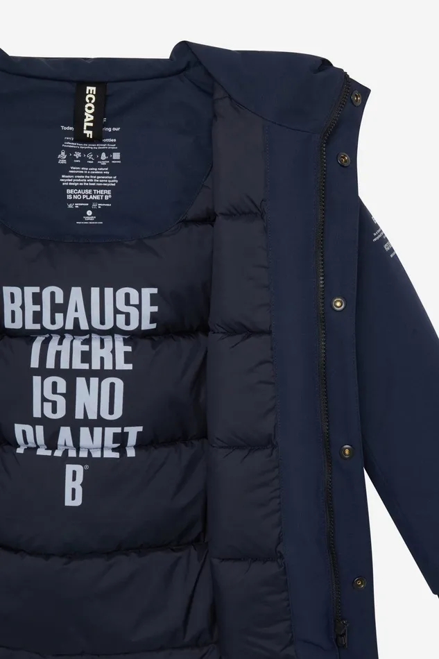 Kids Navy Blue Iceberg Jacket Ecoalf Coats And Jackets