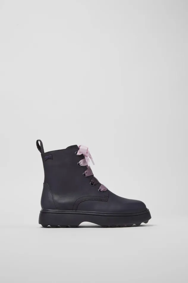 Kids Norte Purple Leather Ankle Boots For Kids Camper Boots Kids Norte Purple Leather Ankle Boots For Kids Camper Boots