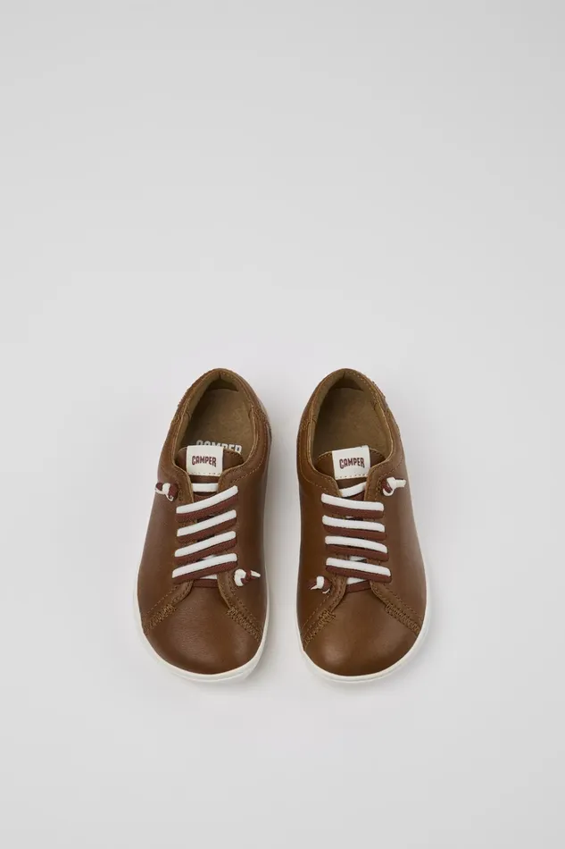 Kids Peu Brown Leather Kids039 Shoes Camper Casual Shoes Kids Peu Brown Leather Kids039 Shoes Camper Casual Shoes