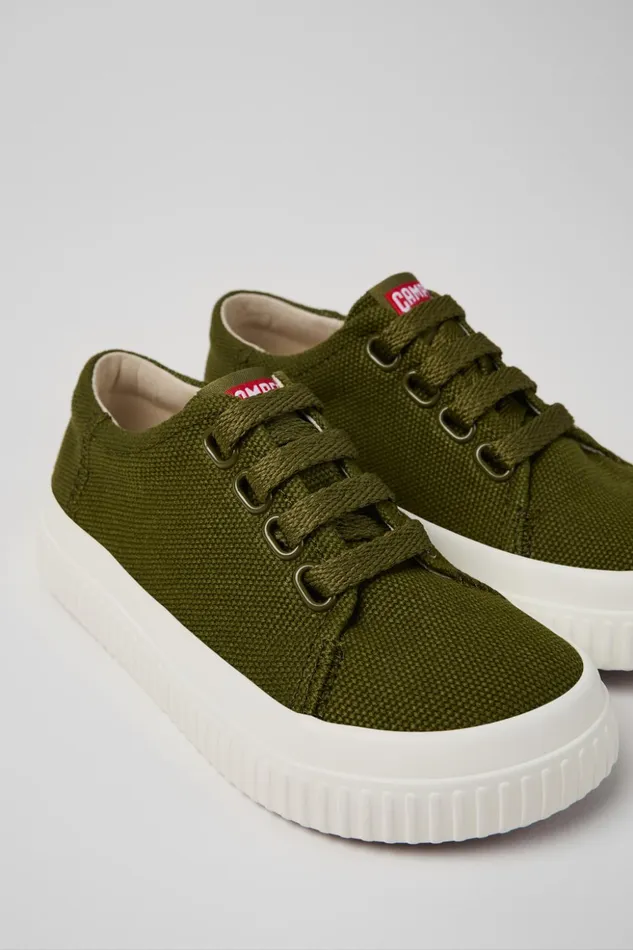 Kids Peu Roda Green Textile Sneaker Camper Sneakers