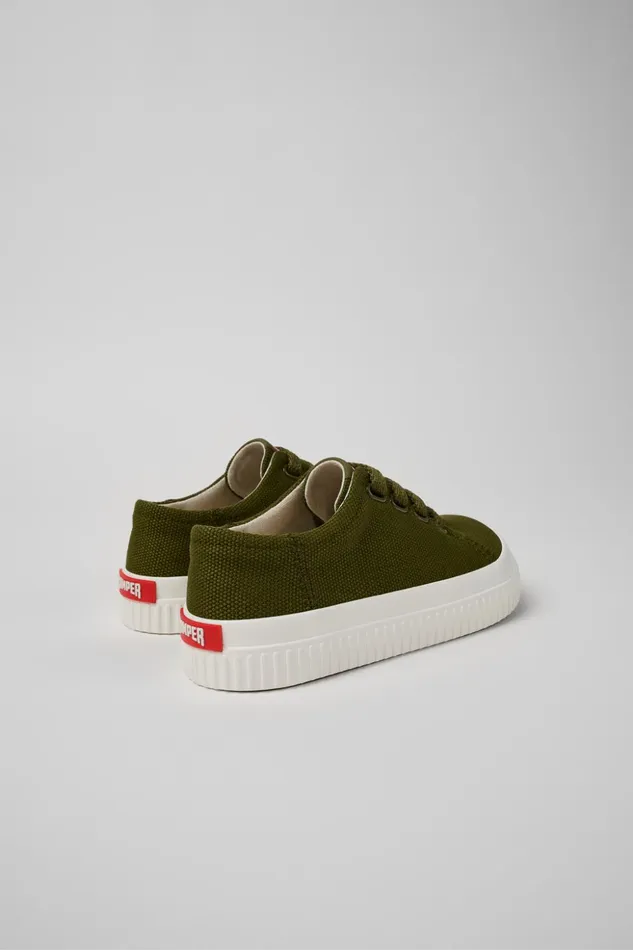 Kids Peu Roda Green Textile Sneaker Camper Sneakers Kids Peu Roda Green Textile Sneaker Camper Sneakers