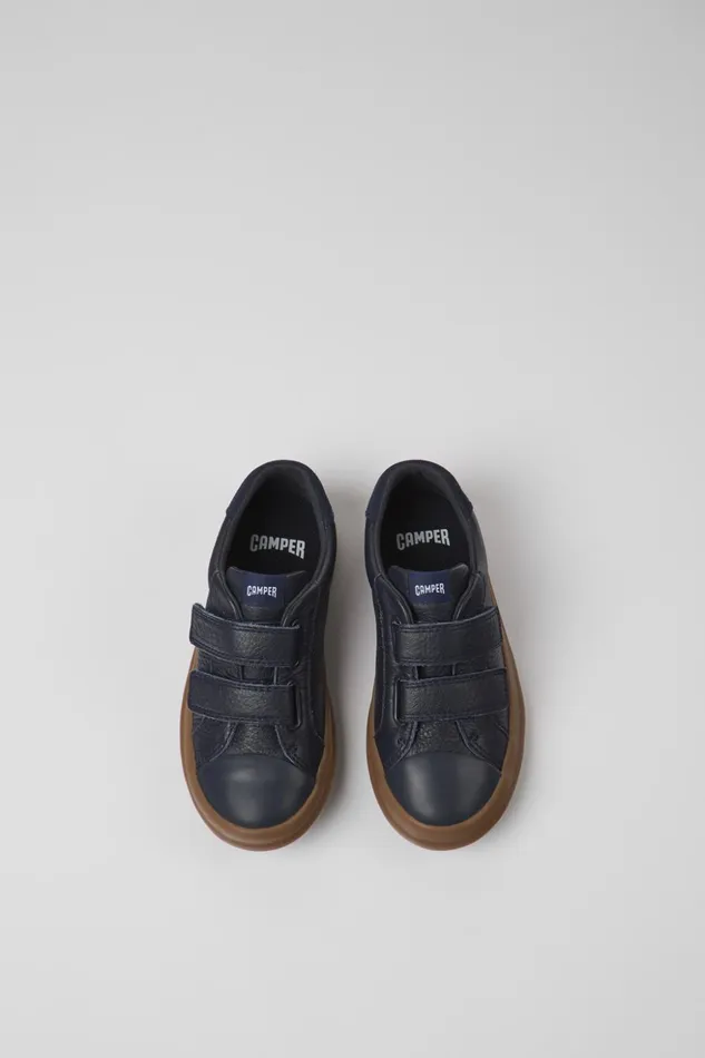 Kids Pursuit Blue Leather And Nubuck Sneakers For Kids Camper Sneakers