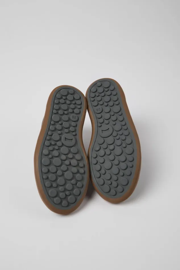 Kids Pursuit Blue Leather And Nubuck Sneakers For Kids Camper Sneakers