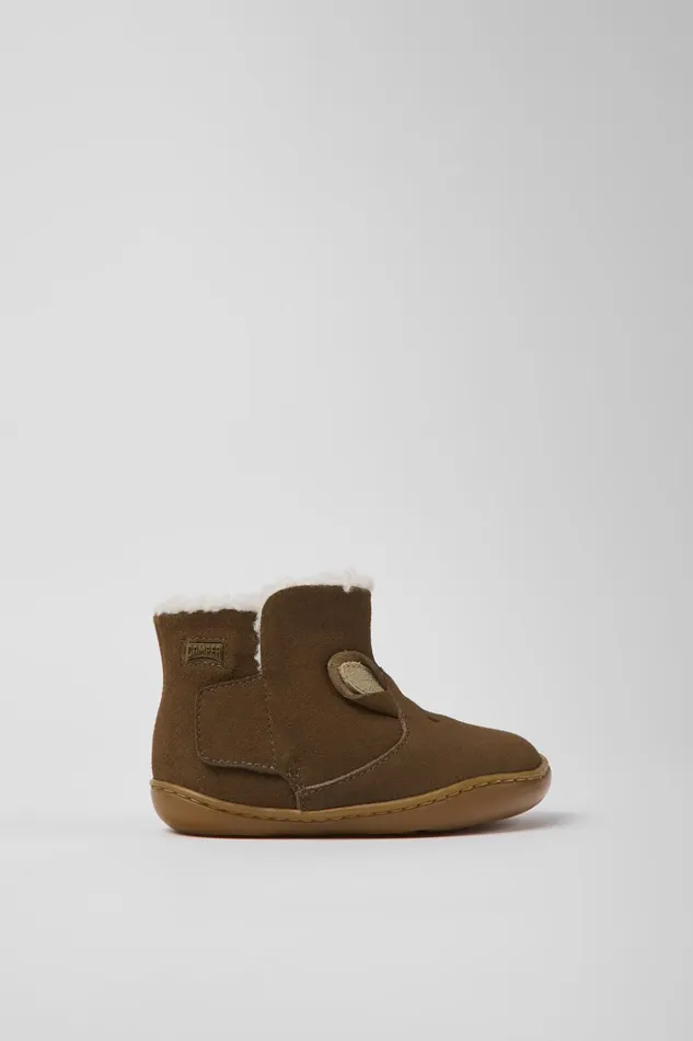 Kids Twins Brown Nubuck Boots For Kids Camper Boots Kids Twins Brown Nubuck Boots For Kids Camper Boots