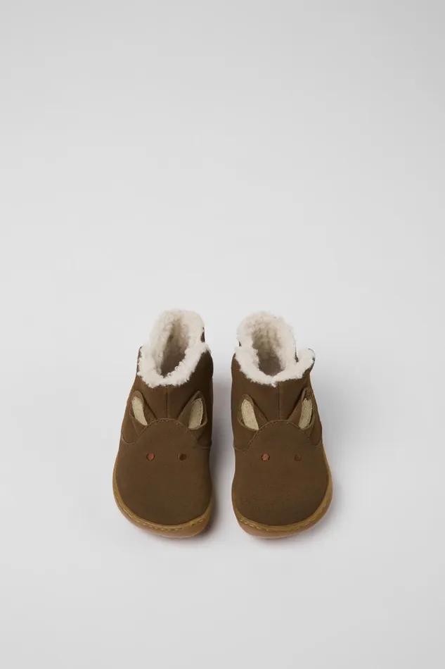 Kids Twins Brown Nubuck Boots For Kids Camper Boots Kids Twins Brown Nubuck Boots For Kids Camper Boots