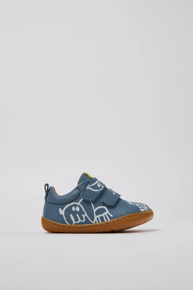 Kids Twins Gray And White Leather Shoes For Kids Camper Sneakers Kids Twins Gray And White Leather Shoes For Kids Camper Sneakers