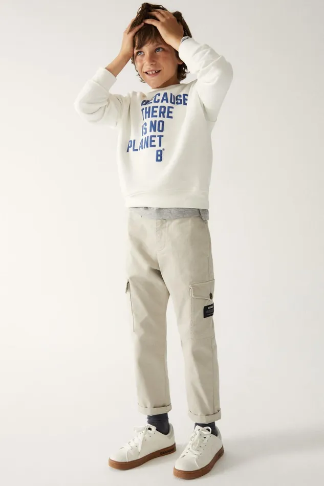 Kids White Bardera Sweatshirt Ecoalf Sweatshirts