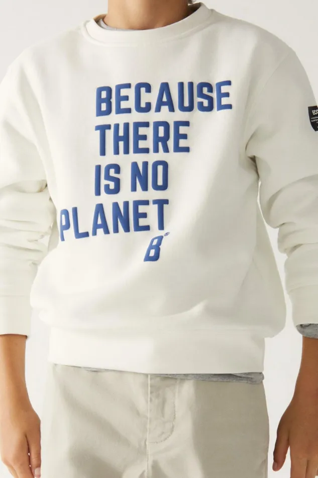 Kids White Bardera Sweatshirt Ecoalf Sweatshirts